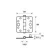 Afbeeldingen van Axa Smart Veiligheidsscharnier ronde hoeken los gestort topcoat gegalvaniseerd 89 x 89 x 3mm SKG*** 1617-09-23/7V