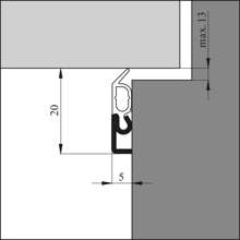 Afbeeldingen van Tochtprofiel alu.opbouw elro-xl wit 300cm