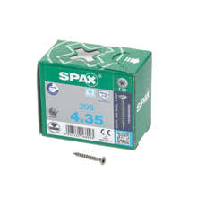 Afbeeldingen van Spax Spaanplaatschroef platverzonken kop RVS T-Star T20 voldraad 4.0x35mm (per 200 stuks)