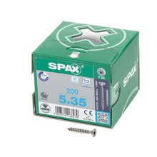 Afbeeldingen van Spax Spaanplaatschroef platverzonken kop RVS T-Star T20 voldraad 5.0x35mm (per 200 stuks)