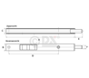 Afbeeldingen van Bascule kantschuif type 816 staal verzinkt 400 x 20 x 15mm 0602.947.4020