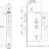 Afbeeldingen van Nemef Klavier dag- en nachtslot deurslot type 66/2-60mm sl72 DIN links