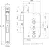 Afbeeldingen van Nemef v/b slot 8 x 63mm type 1364-50 DIN links