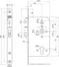 Afbeeldingen van Nemef Cilinder haakschootslot schuifdeurslot PC72mm type 629/17-60 DIN links rechts