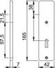 Afbeeldingen van Hoppe Kortschild, aluminium 202kp pc 72 zilver