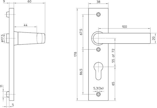 Afbeeldingen van Nemef Knopschild PC55mm F1 3251