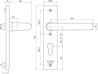 Afbeeldingen van Nemef Kruk/kruk schild aluminium 3252 Pc 72 F1 Din links en rechts