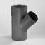Afbeeldingen van Verloop T-stuk met 2x mof en 1x spie 45° PVC grijs keurmerk BRL52100 50 x 40mm