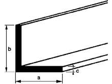 Afbeeldingen van Roval Aluminium hoekprofiel 50 x 50 x 4mm