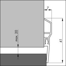 Afbeeldingen van Ellen Tochtprofiel kunsstof wit met borstel pds 100cm