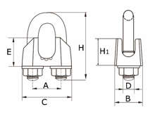 Afbeeldingen van Staaldraadklem 400-10E Type 741 verzinkt 19mm 8000.003.0519