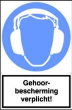 Afbeeldingen van Sticker Gehoorbescherming verplicht!