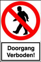 Afbeeldingen van Sticker Doorgang verboden