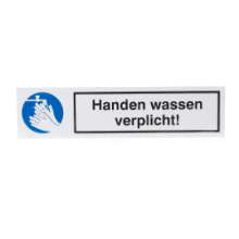 Afbeeldingen van Sticker Handen wassen verplicht d5007