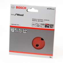 Afbeeldingen van Schuurschijf 8-gats wood and paint diameter 125mm K240 blister van 5 schijven