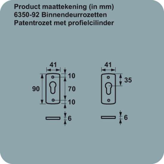 Afbeeldingen van Axa Binnenbeslag Patentrozet Pc F1 6350-92-91/E