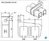 Afbeeldingen van Henderson Raildrager,aluminium voor wandmontage, dubbel open model, 5A/290