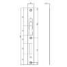 Afbeeldingen van P+E Sluitplaat zonder lip voor projectsloten met dag- en nachtsschoot 265x28mm rvs geborsteld