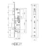 Afbeeldingen van P+E Veiligheidsslot profielcilindergat 92mm doornmaat 35mm DIN rechts/links met rvs geborstelde voorplaat 270x24mm 