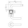 Afbeeldingen van P+E Deurkruk L-model op ronde rozet 9mm stift rvs geborsteld