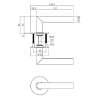 Afbeeldingen van P+E Deurkruk L-model haaks op ronde rozet 9mm stift rvs geborsteld