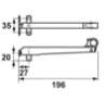 Afbeeldingen van Axa Combi raamuitzetter Axaflex Classic links wegdraaiend RVS zwart 2480-29-81/E