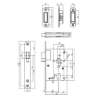 Afbeeldingen van Intersteel magneet cilinder woningbouw dag- en nachtslot PC55 met zwarte voorplaat 20X175 mm, inclusief sluitkom