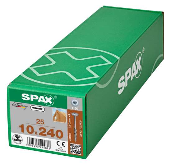 Afbeeldingen van Spax-s Spaanplaatschroef tellerkop discuskop T50 10 x 240mm