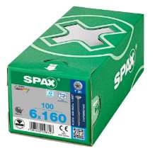 Afbeeldingen van Spax Spaanplaatschroef platverzonken kop RVS T-Star T30 deeldraad 6.0 x 160mm