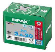 Afbeeldingen van Spax Spaanplaatschroef cilinderkop RVS T-Star T15 3.5x30mm (per 200 stuks)