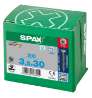 Afbeeldingen van Spax Spaanplaatschroef platverzonken kop RVS T-Star T15 voldraad 3.5x30mm (per 200 stuks)