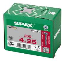 Afbeeldingen van Spax Spaanplaatschroef cilinderkop verzinkt T-Star T20 4.0x25mm (per 200 stuks)