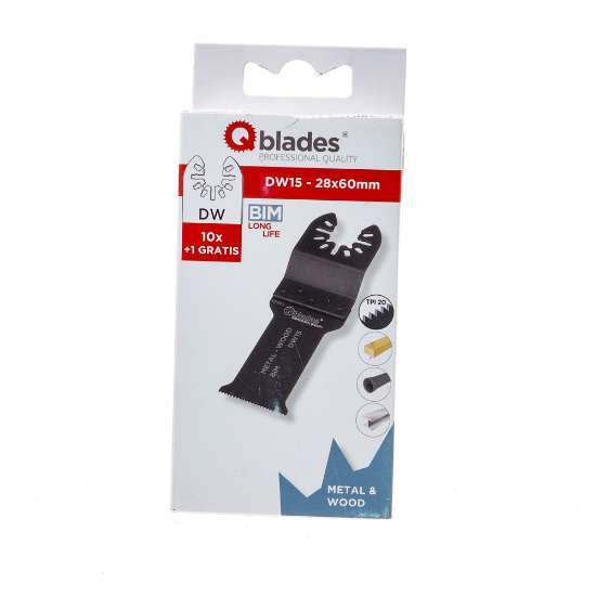 Afbeeldingen van Qblades Zaagblad Bi-metaal 20tpi 28x60mm DW15-10+1ST