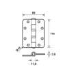 Afbeeldingen van Axa Heavy Duty Schijflagerscharnier topcoat gegalvaniseerd 114 x 89 x 3mm 1837-09-23