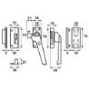 Afbeeldingen van Axa Raamsluiting met nok drukknop afsluitbaar rechts inbouw F2 3320-31-92/E