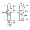 Afbeeldingen van Axa Veiligheidsbeslag s-knop omkeerbaar F1 PC55mm 6660-51-11/55