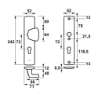 Afbeeldingen van Axa Veiligheidsbeslag s-knop omkeerbaar F1 PC72mm 6660-51-11/72