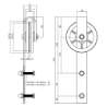 Afbeeldingen van Intersteel set van 2 rollers spaakwiel 340mm tbv schuifdeurset