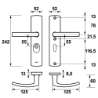 Afbeeldingen van VH-beslag Curve Kr/Kr Blok PC55 Inox 38-54mm