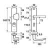 Afbeeldingen van VH-beslag Curve Kr/Gr Blok PC72 Inox 38-54mm