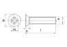 Afbeeldingen van Metaalschroef roestvaststaal platte kop phillips M8 x 20mm