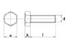 Afbeeldingen van Zeskanttapbout RVS m6x45mm