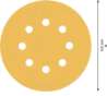 Afbeeldingen van Schuurschijf 8-gats wood and paint diameter 125mm K120 blister van 5 schijven