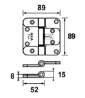 Afbeeldingen van Axa titan vh scharnier 89x89x2.5 rh versie 2
