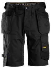 Afbeeldingen van Korte werkbroek stretch m/hols 6151 zwart 50