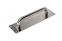 Afbeeldingen van Deurgreep op duwplaat rvs 300x80x2mm-