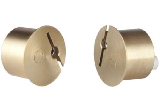 Afbeeldingen van Deurstandsign.wissel messing 21mm p/pr DMC121