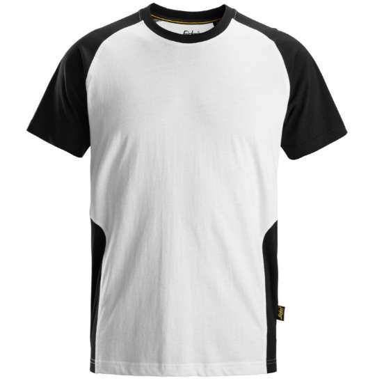 Afbeeldingen van Tweekleurig T-shirt XL Zwart/Wit