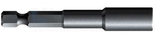 Afbeeldingen van 1/4" dopsleutel 19mm 6kant 110mm Extra diep