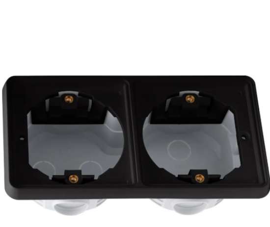 Afbeeldingen van Hydro WD inbouwkader 2V horizontaal zwart